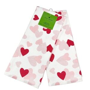 NEW Kate Spade VALENTINE HEART Kitchen Towel Set/2